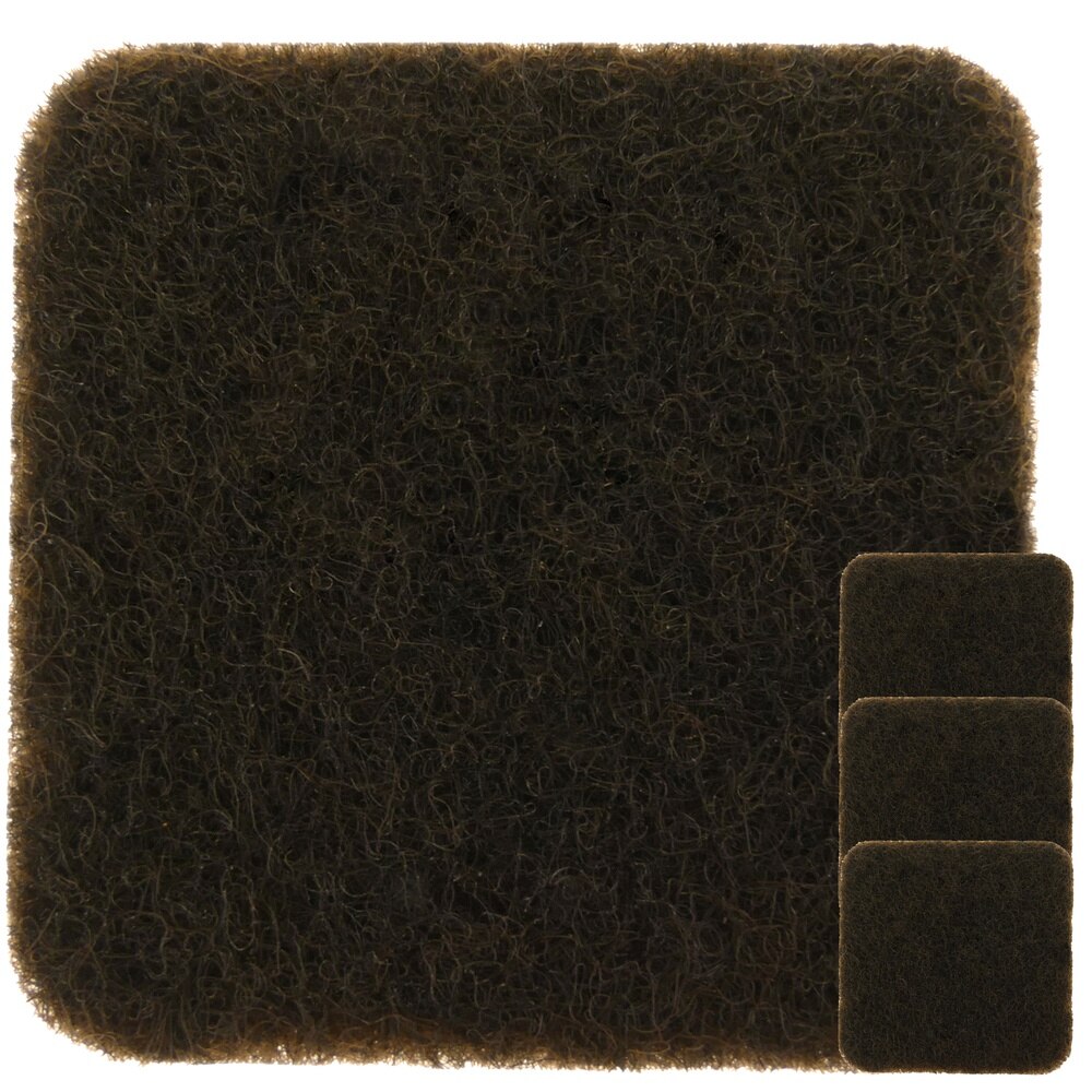 PrimeMatik-adhésif pour meuble carré en feutre 32x32mm marron 4 pièces