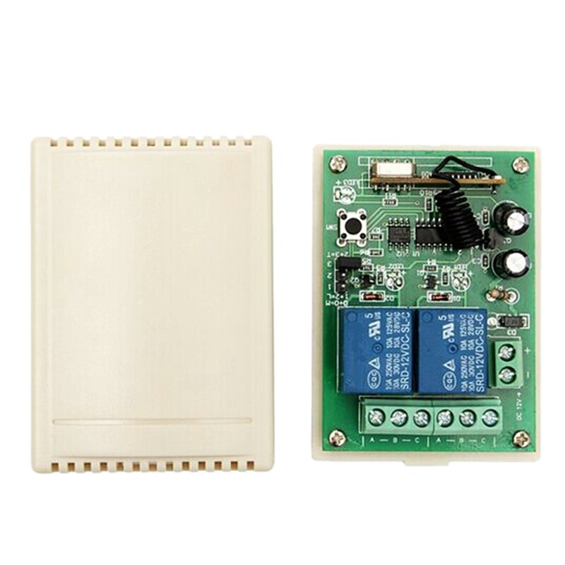 FULL-12V Draadloze Afstandsbediening Module Metalen Twee Sleutel Waterdichte Afstandsbediening Met Toegangscontrole Schakelaar