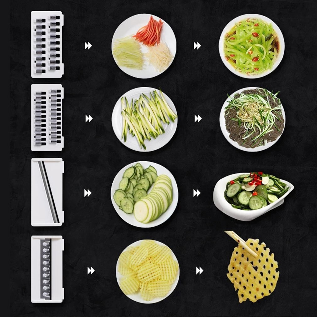 Kitchen Vegetable Chopper Cutter Gadget Cookware Food Fruit Grater Salad Maker Onion Potato Mandoline Slicer Accessory