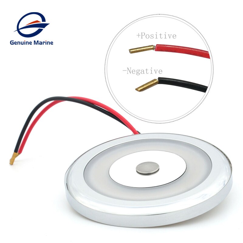 Genuine Marine Ultra-thin LED Ceiling Light 12/24V Car Interior LED Dome Reading Lamp With Dimmer Switch RV Camper Accessories