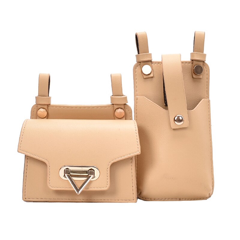 Luxury Waist Bag Phone Bag Female Chest Bag Shoulder Crossbody Bag Purse Woman Fanny Pack: B khaki  Waist bag