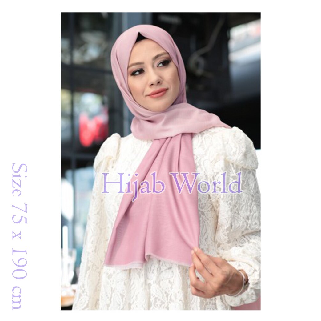Georgette-bufanda musulmana de Color degradado para mujer, Hijab musulmán, velo islámico, 75x190