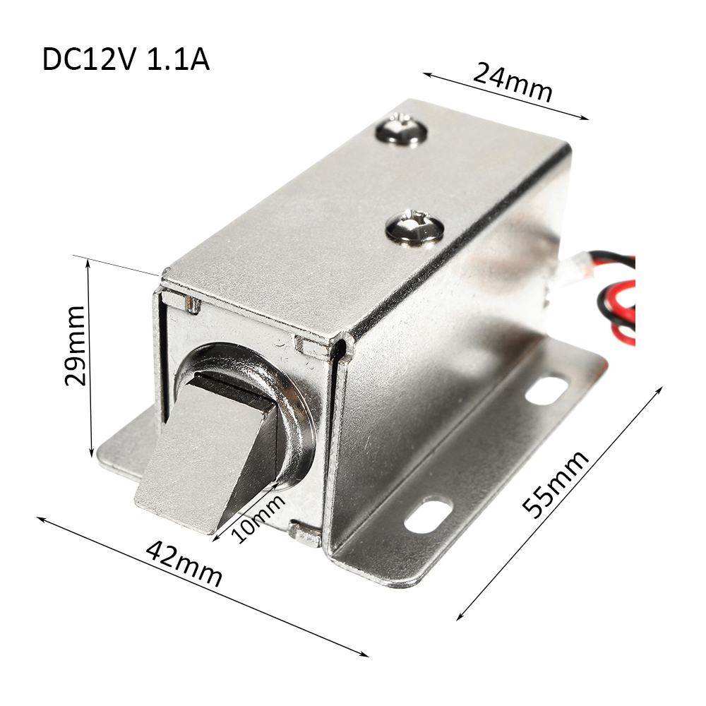 12V DC 1.1A gruppo serratura elettrica solenoide armadio cassetto serratura serrature elettriche Smal a bassa potenza