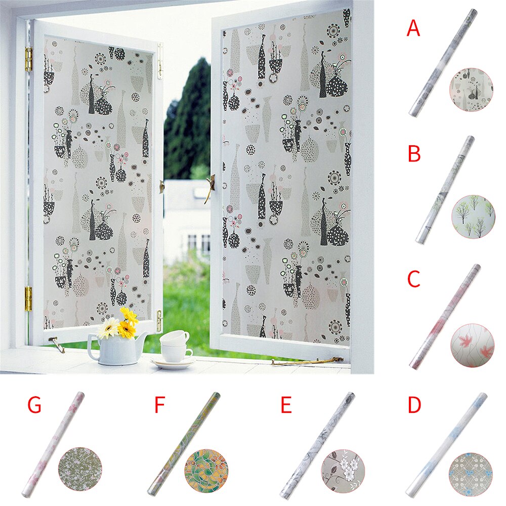 500 x 45cm raamsticker glasfolie zelfklevend mat papier voor kantoor- en thuisdecoratie privacybescherming