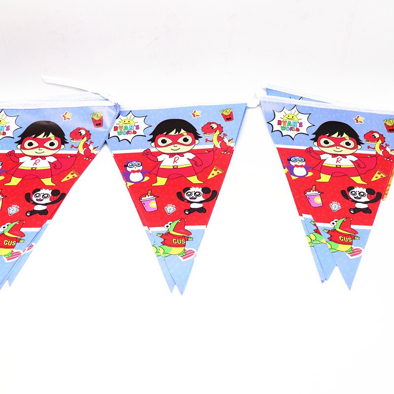 disposable party decoration red Ryan theme birthday children's cup and saucer banner top hat party supplies baby shower