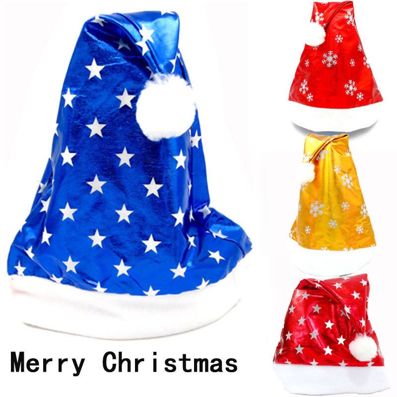 Newest Adult Child Christmas XMAS Santa LED light up flashing Costume Red Hat Cap