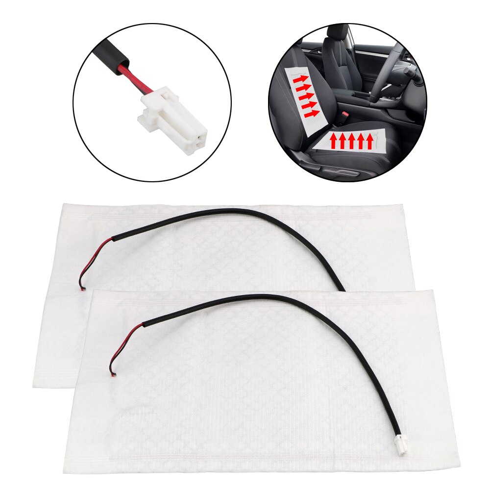 12V Universele Auto Verwarmde Stoelhoezen Pad 2Pcs Auto Styling Koolstofvezel Auto Stoelverwarming Pad Winter Warmer veilig Heater Mat