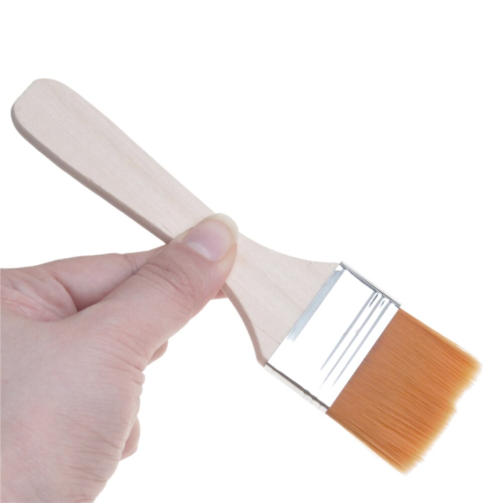 6 uds aceite empuñadura de madera pintura pincel pintura acrílica para artistas Kit de herramientas para pinturas de pared suministro de arte tamaño 1-6 juego de pinceles de Nylon