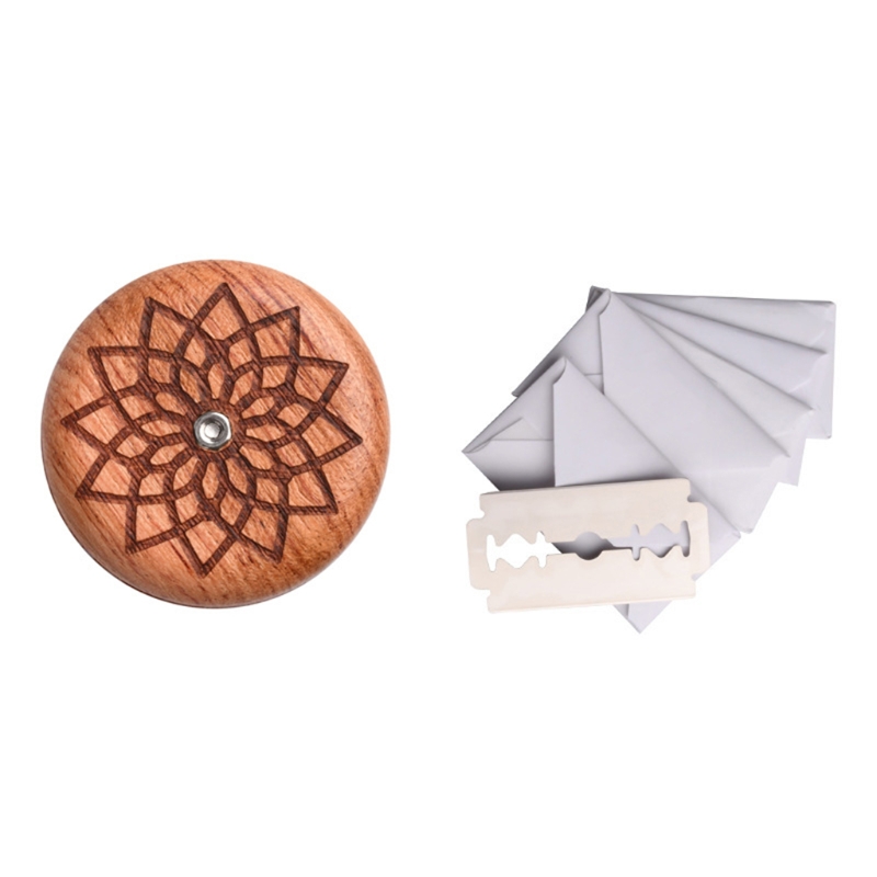 Houten Brood Mes Scheermes Cutter Met Opbergtas Ronde Brood Lame Deeg Scoren Snijden Tool Voor Diy Zuurdesem Brood X7XD: 6