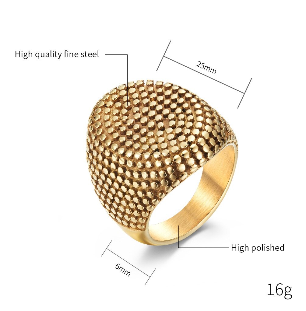 JHSL-anillos grandes de acero inoxidable para hombre, joyería de 25mm de ancho, estilo hip hop, de aniversario, tamaño 8, 9, 10, 11, 12