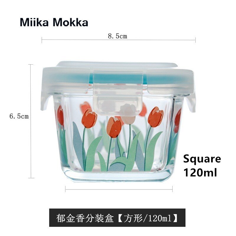 Japanse Stijl Transparant Glas Salade Kommen Met Deksels Container Dispenser Cake Fruitschaal Dessert Snack Kom Keuken Organizer: A  green square