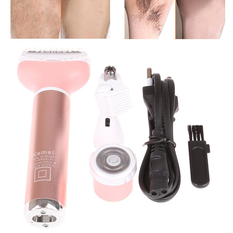 4 In 1 Epilator Vrouwelijke Wenkbrauw Trimmer Epilator Scheerapparaat Voor Ontharing Epilator Gezicht Depilador Vrouwelijke Bikini Ontharingscrème