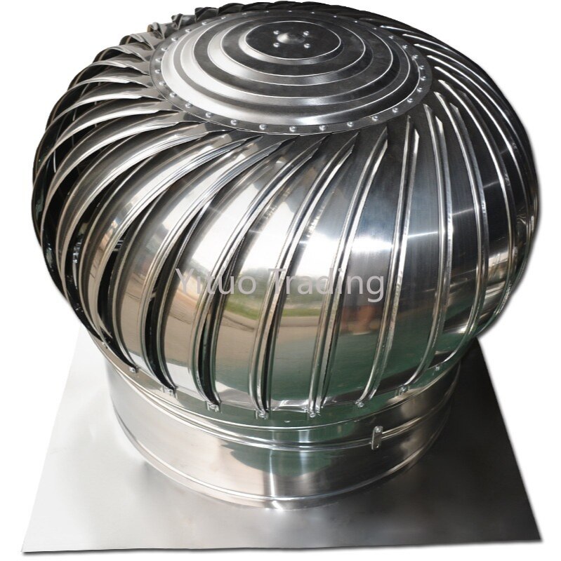 100-type Unpowered Hood Roof Ventilator Thickened Stainless Steel Exhaust Cap Factory Building Flue Rainproof Exhaust Vent