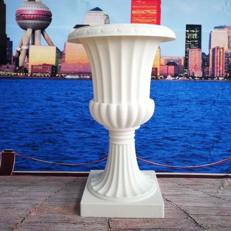 Goldene Vase für Hochzeit, Geburtstag, Weihnachten, Festival, Party, Dekoration, Originalität, retro-Stil, europäische Blumentopfvasen aus Kunststoff