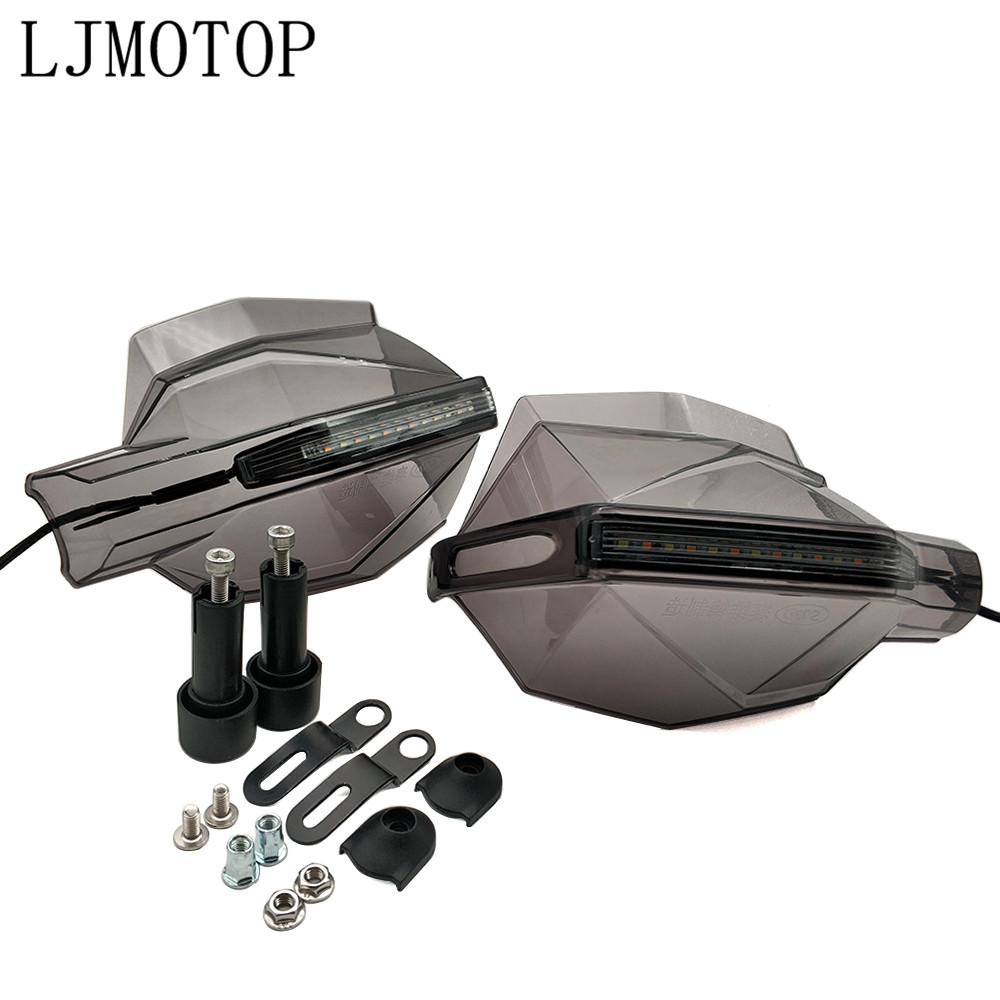 Motorcycle Hand Guard Handle Protector HandGuards with LED Signal Light For SUZUKI SV1000/S TL1000 R/S DL650/V-STROM GSR600: Default Title
