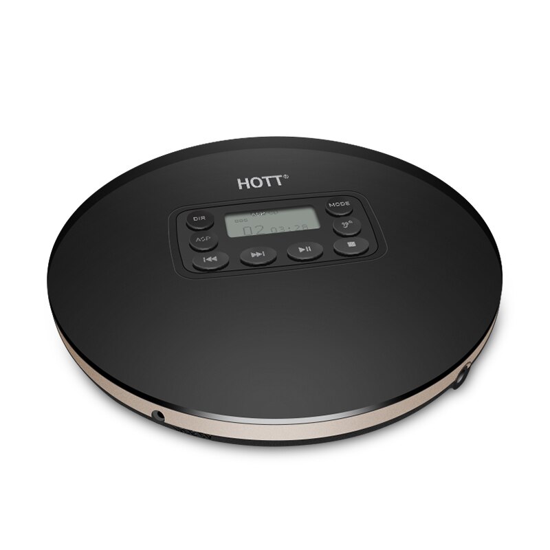 HOTT CD611 Portable CD Player LCD Display Anti-Skip Shockproof Car Stereo AUX MP3 Player Replacement for Earphone