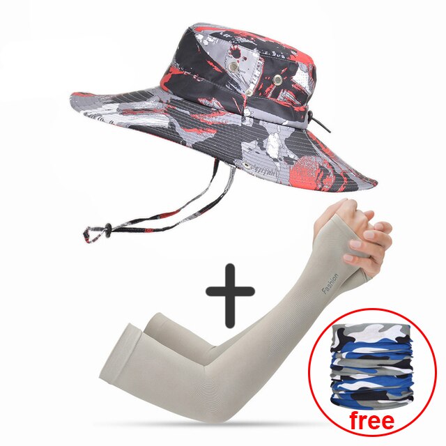 Casquette pour hommes, randonnée en plein air, pare-soleil d'été, casquette de pêche, respirante, pliable, grand bord, Panama: Ivoire