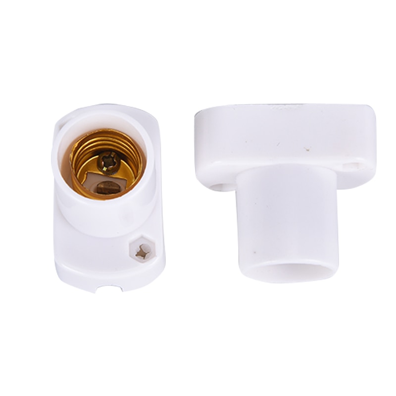Portalámparas para bombillas LED E17 E14, soporte cuadrado blanco, Base de luz a prueba de envejecimiento, 1 ud.
