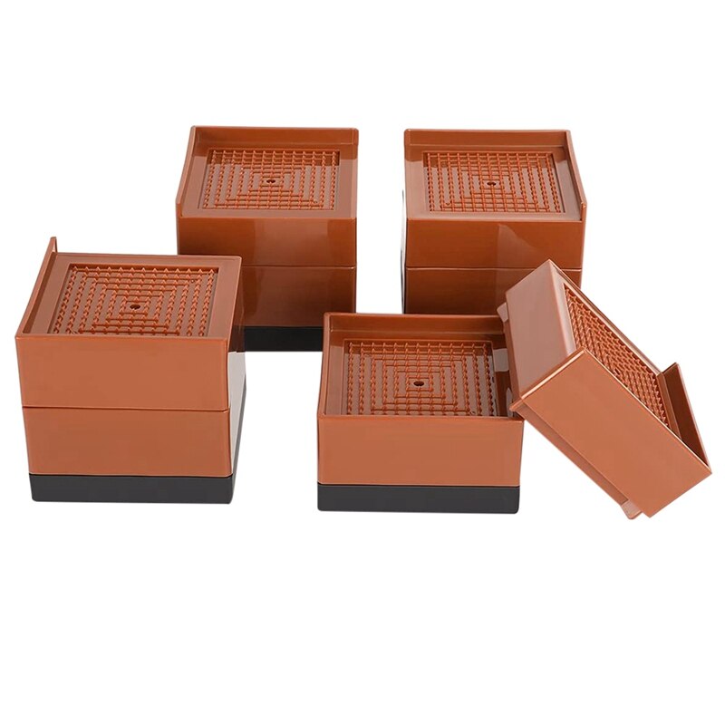 Pied de meuble réglable pour Table et chaise, extension de pieds, 4 pièces: Marron