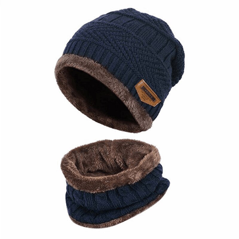 .. Mannen Beanie Muts Sjaal Set Trucker Winddicht Dikke Warme Plus Fluwelen Sjaal Hoed Voor Outdoor Sport Running Riding Skiën: ZQ