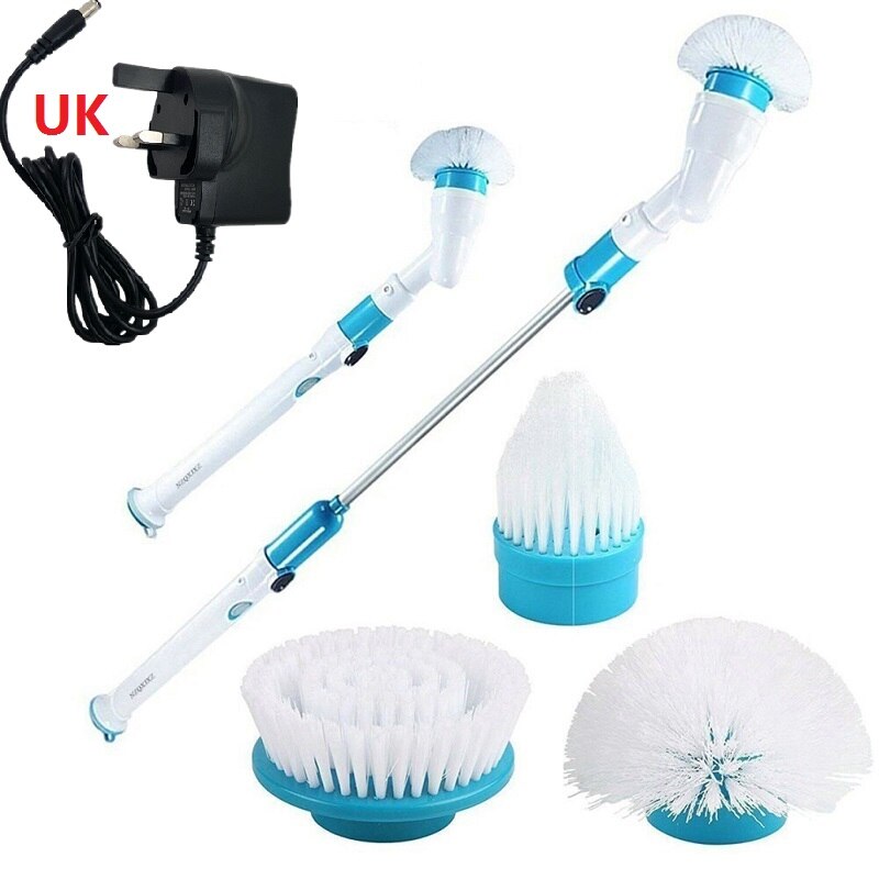 Brosse de nettoyage électrique Turbo, nettoyeur étanche, charge sans fil, salle de bain, cuisine, ensemble d&#39;outils de nettoyage, directe: UK