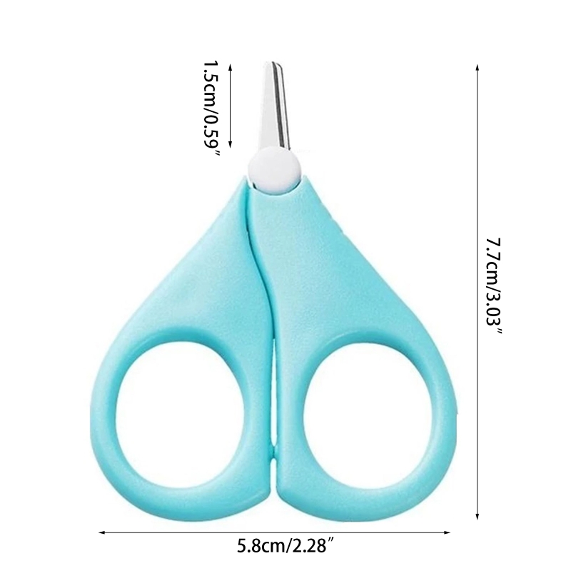 Tijeras de seguridad para manicura con punta redonda para bebé, de acero inoxidable, Ideal para de ducha, para recién nacidos, bebés y niños pequeños