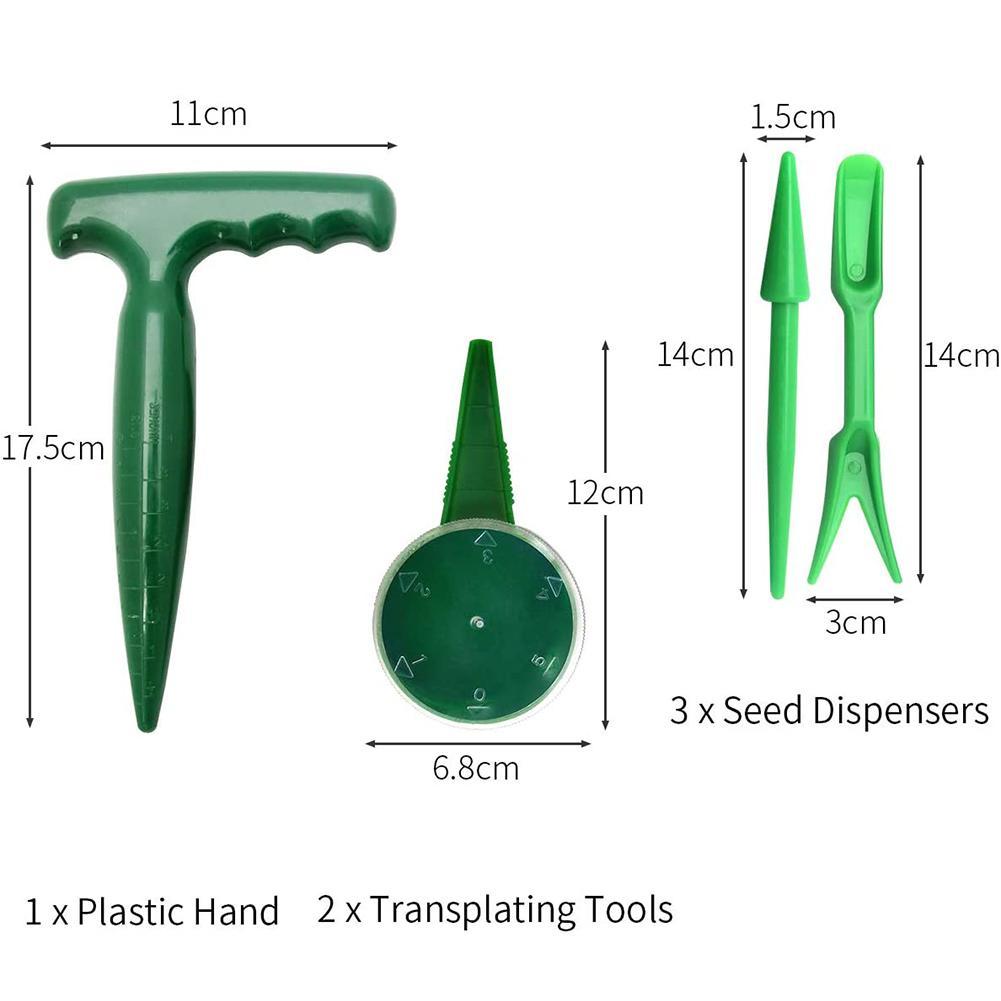 4/6 Pcs Mini Garden Manual Planter Handheld Seeding Dispenser Tool Adjustable For Flower Vegetable Seeding Transplanting Diggin