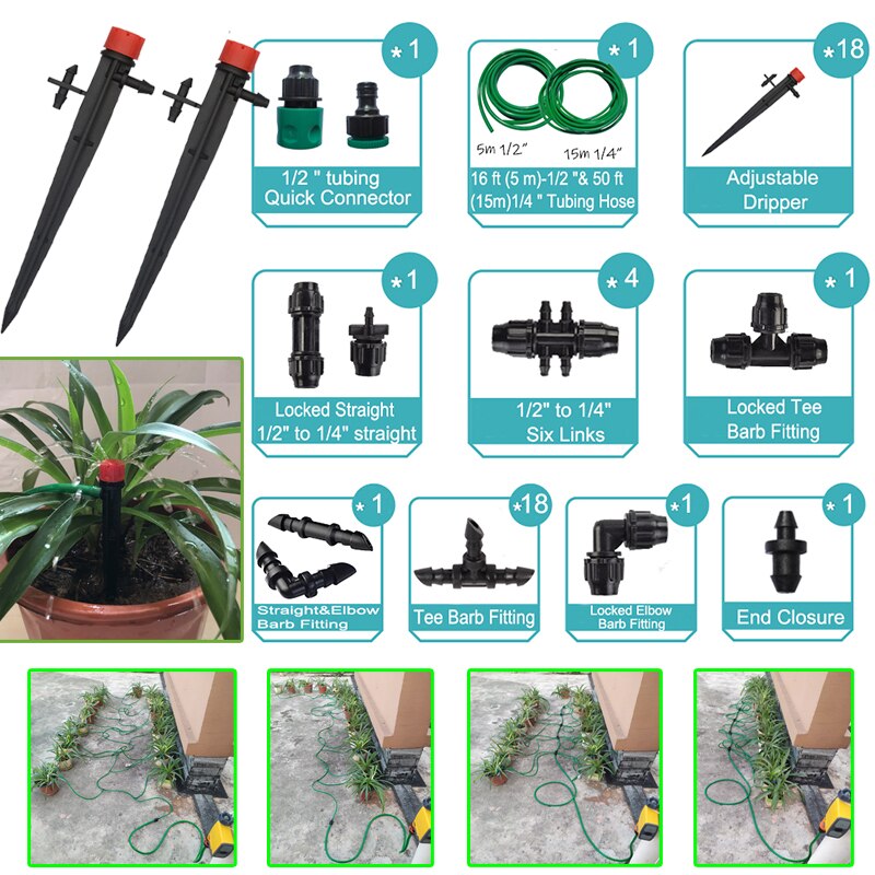Watering Timer with Rain sensor Irrigation Timer Waterproof Water Level Sensor Automatic Watering System Irrigation Controller: 8 holes Pole dripper