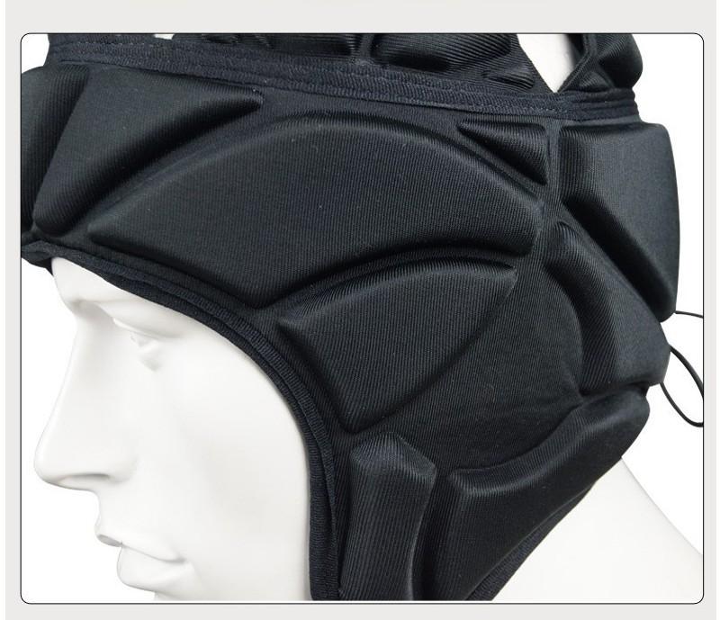 Men's Football Soccer Goalkeeper Helmet Rugby Rolling Hockey Scrum Cap Headguard Black Goalie Roller Hat Protective Gear