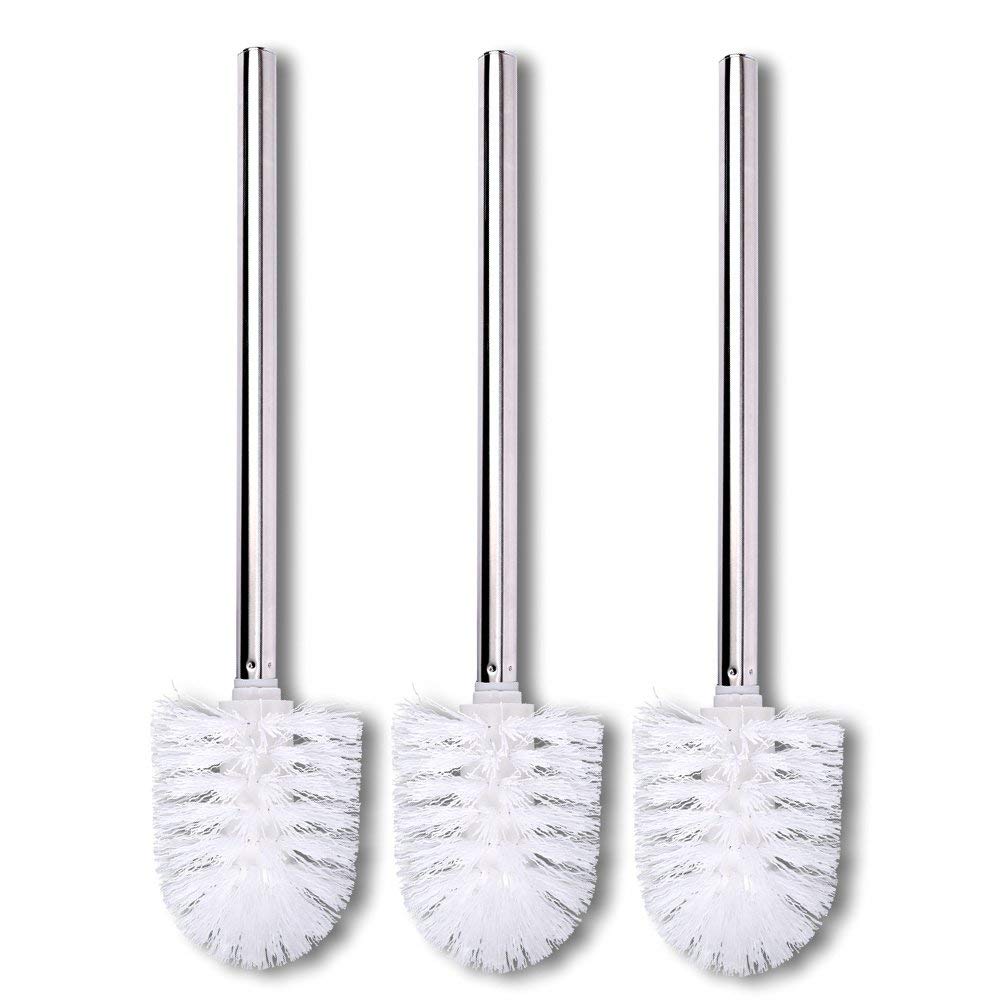 3 Pack Toilet spare brush brush head white stainless steel toilet brush spare toilet brush toilet brushes: Default Title