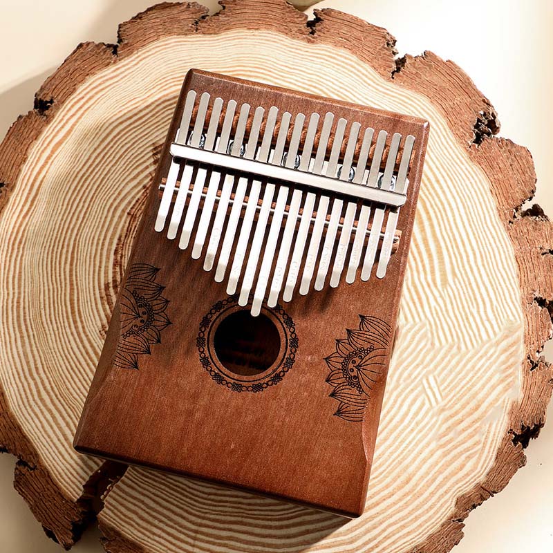Kalimba 17 Keys Thumb Piano Handguard Wood Mahogany Mbira Body Musical Instruments calimba Piano Music Box: F
