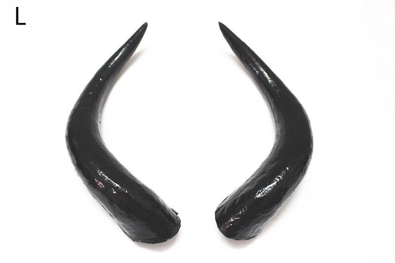 Bandeau de corne de taureau en plastique | Bricolage, corne de boeuf artificiel noir, accessoires de bricolage, accessoire d'halloween, matériel de bricolage: Bull horn  L