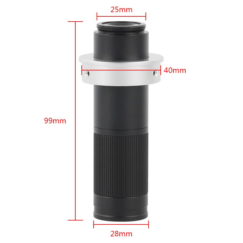 90X-240X Big Depth Of Field Big Magnification Continuous Zoom C Mount Lens For Industrial VGA HDMI USB Video Microscope Camera: 40mm