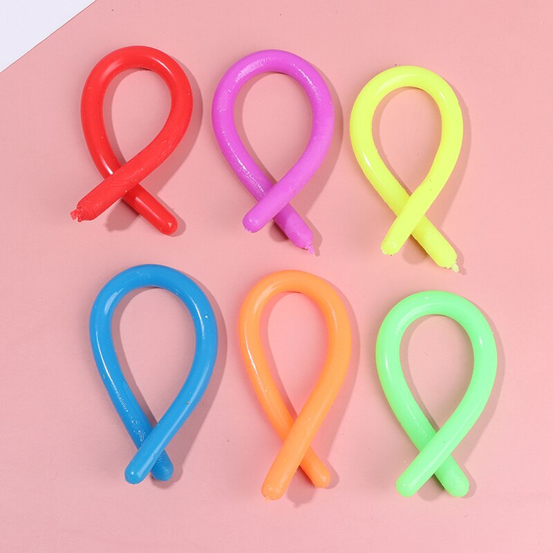 5 Stks/partij Zachte Rubber Noodle Elastische Touw Speelgoed Stretch String Decompressie Speelgoed Elastische String Fidget Relief Stress Vent Speelgoed