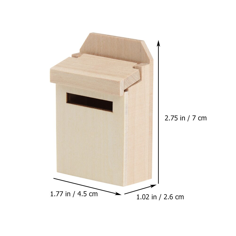 2pcs Mini House Mailbox Decorative Mailbox Model Doll House Decorations