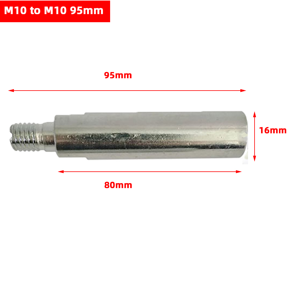 1PCS M14 M10 thread adapter Extension rod 50mm-100mm angle grinder extension rod for polishing pad grinding connection: M10 90MM