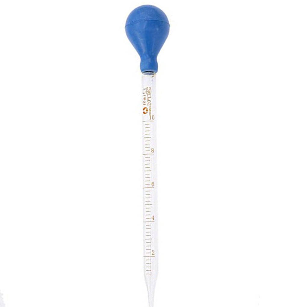 10Ml Glas Schaal Lijn Druppelaar Pipet Lab Dropper Dropping Pipet Blauw Rubberen Hoofd Pipetten
