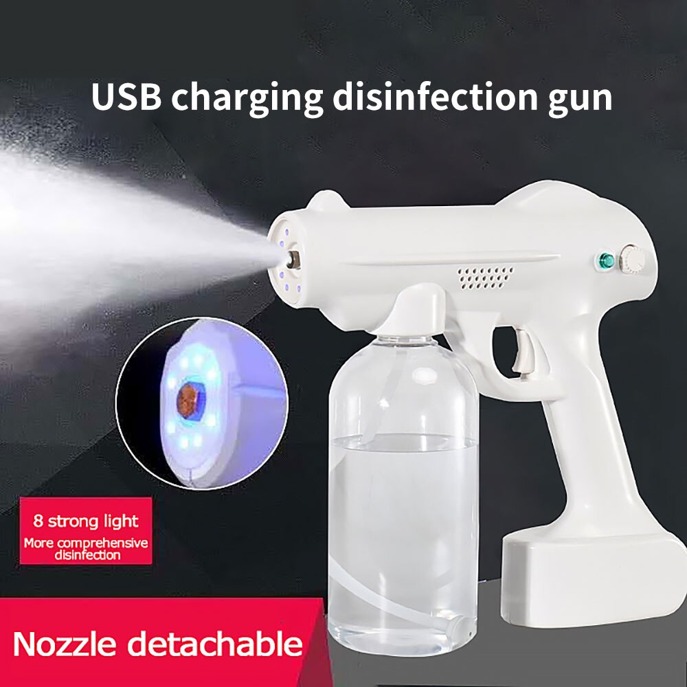 Blue Light Nano Steam Atomizing Fogger Disinfection Sprayer Hand-held Atomizer Effective Cordless Electric Sprayer USB wireles