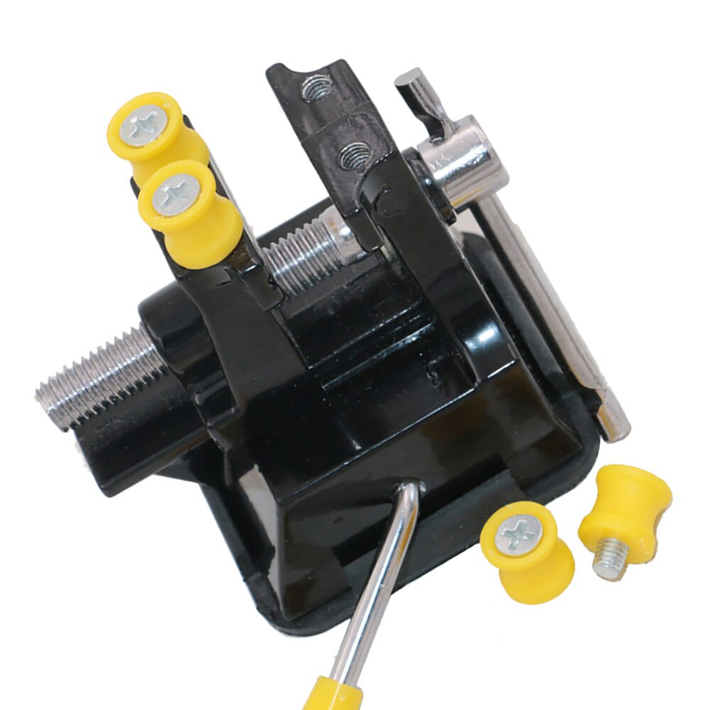 DIY aluminum alloy miniature vise jeweler hobby pliers bench vise mini wood carving jade tool fine-tuning vise