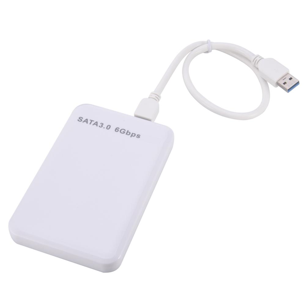 USB3.0 vers SATA 3.0 2.5 HDD Disque Dur 2.5 pouce Externe DISQUE DUR Boîtier Outil Support Gratuit 3TB 6 Gbps UASP: White USB 3.0