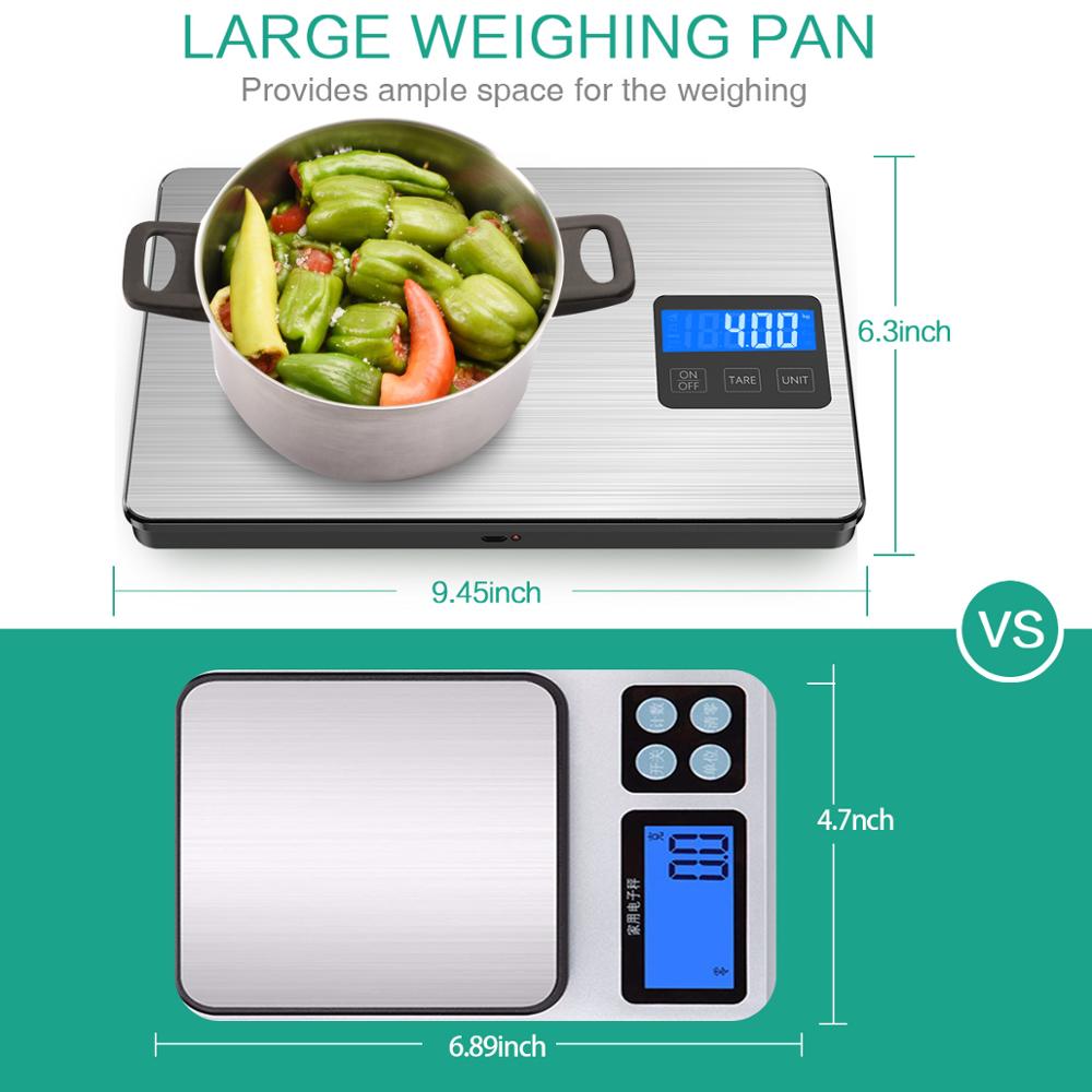 15kg Digital Kitchen Scale LCD Display Electronic Food Scale for Cooking Baking Weighing Scales