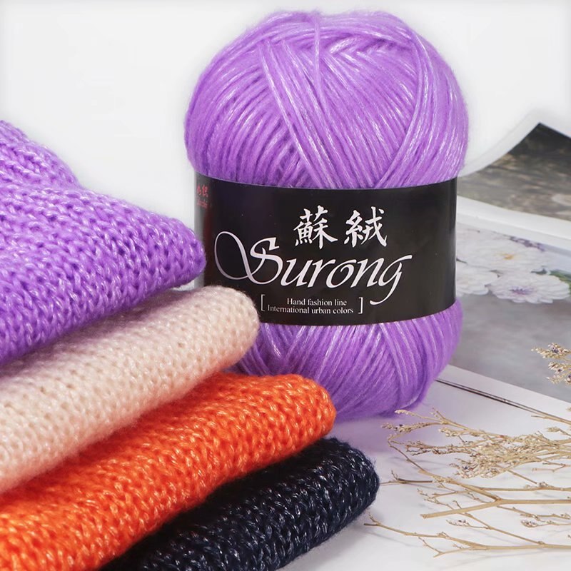 Haak Garen 100G Zijde Wol Garen Voor Breien Draad Polyester Gemengd Garen Ilos Para Tejer