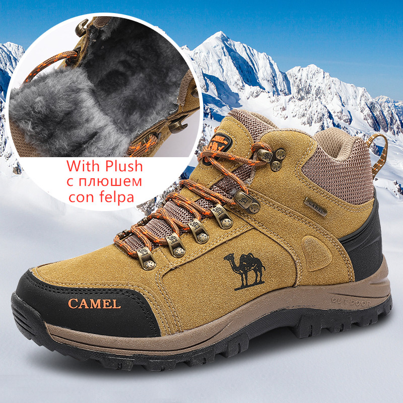 Winter draussen Turnschuhe Männer Wanderschuhe Klettern Berg Verfolgung Wandern Schuhe Männer Schnee Stiefel Pelz Warme Männer Wandern Stiefel