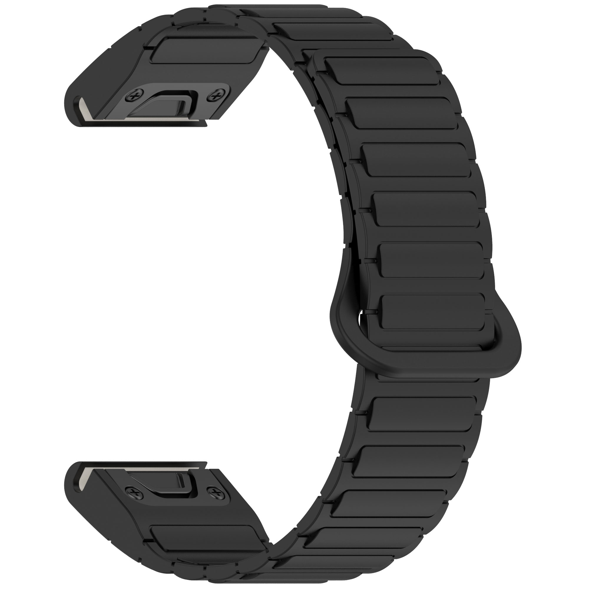 Brățară Magnetică din Silicon pentru Smartwatch - 20mm 22mm 26mm QuickFit - Compatibilă Garmin Fenix 8 7X 7 7S 5X 5S Plus 3HR: S / Mov afumat