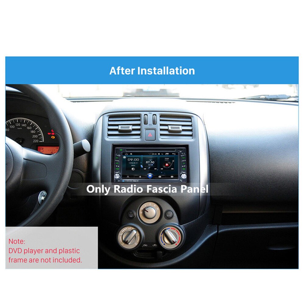 Metal Radio Panel Stereo Radio Frame Car Van Double 2 Din Durable Fascia Panel Universal