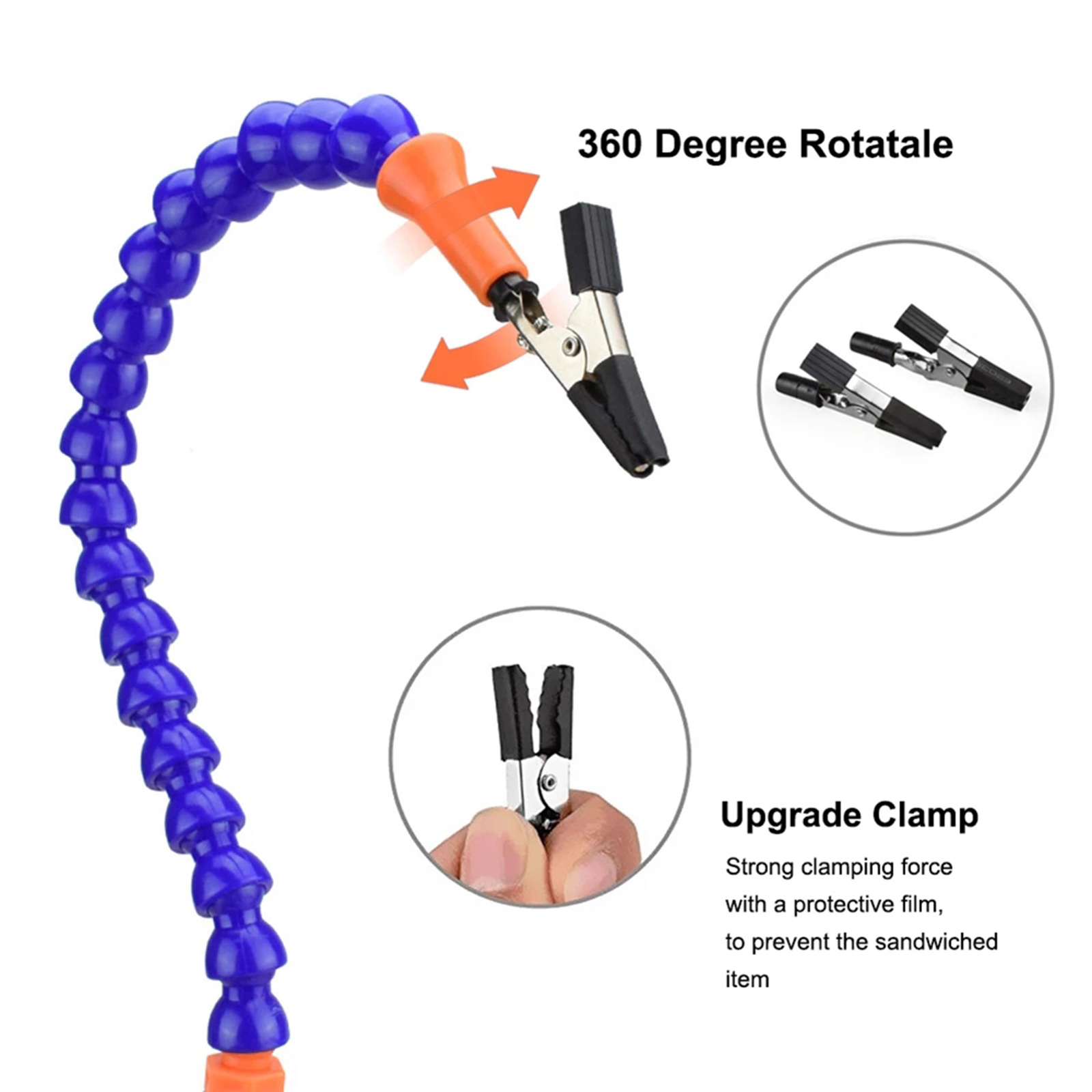 Table Clamp Soldering Station With 5 Flexible Arms Soldering Iron Holder PCB Welding Repair Tools Vise Hand Welding Station