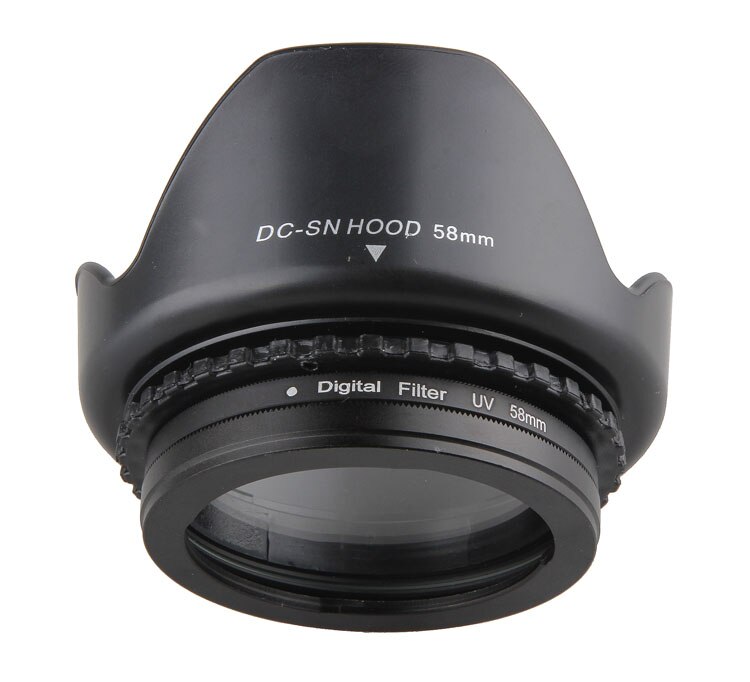 Camera Lens Filter Adapter Metalen FA-DC58C 58 Mm Lens Cap Zonnekap Uv Filter Voor Canon Powershot G1X (Onverenigbaar met G1X Ii)