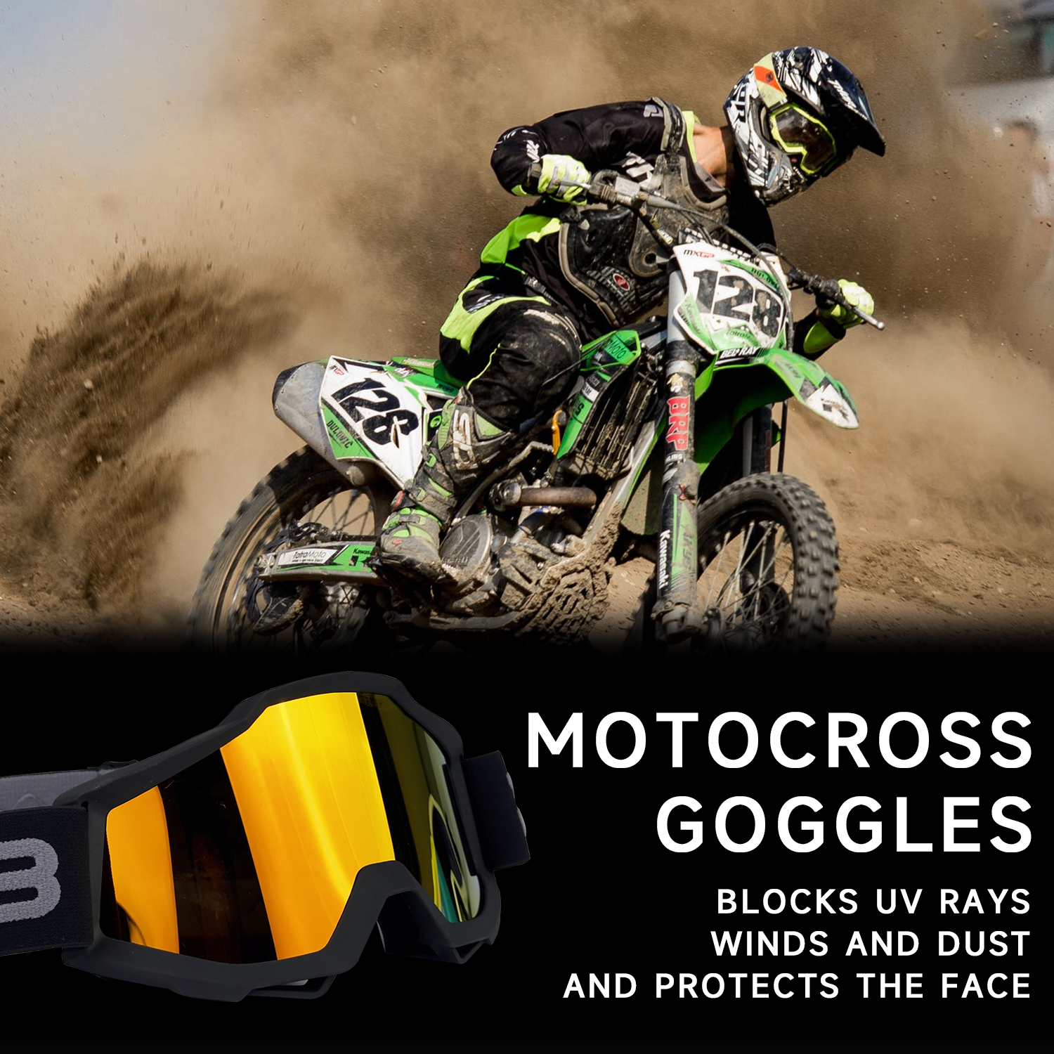 Gafas de Motocross con lentes HD, gafas para motocicleta, gafas de montar para mujer, gafas de sol para Moto MX MTB, accesorios para moto de cross