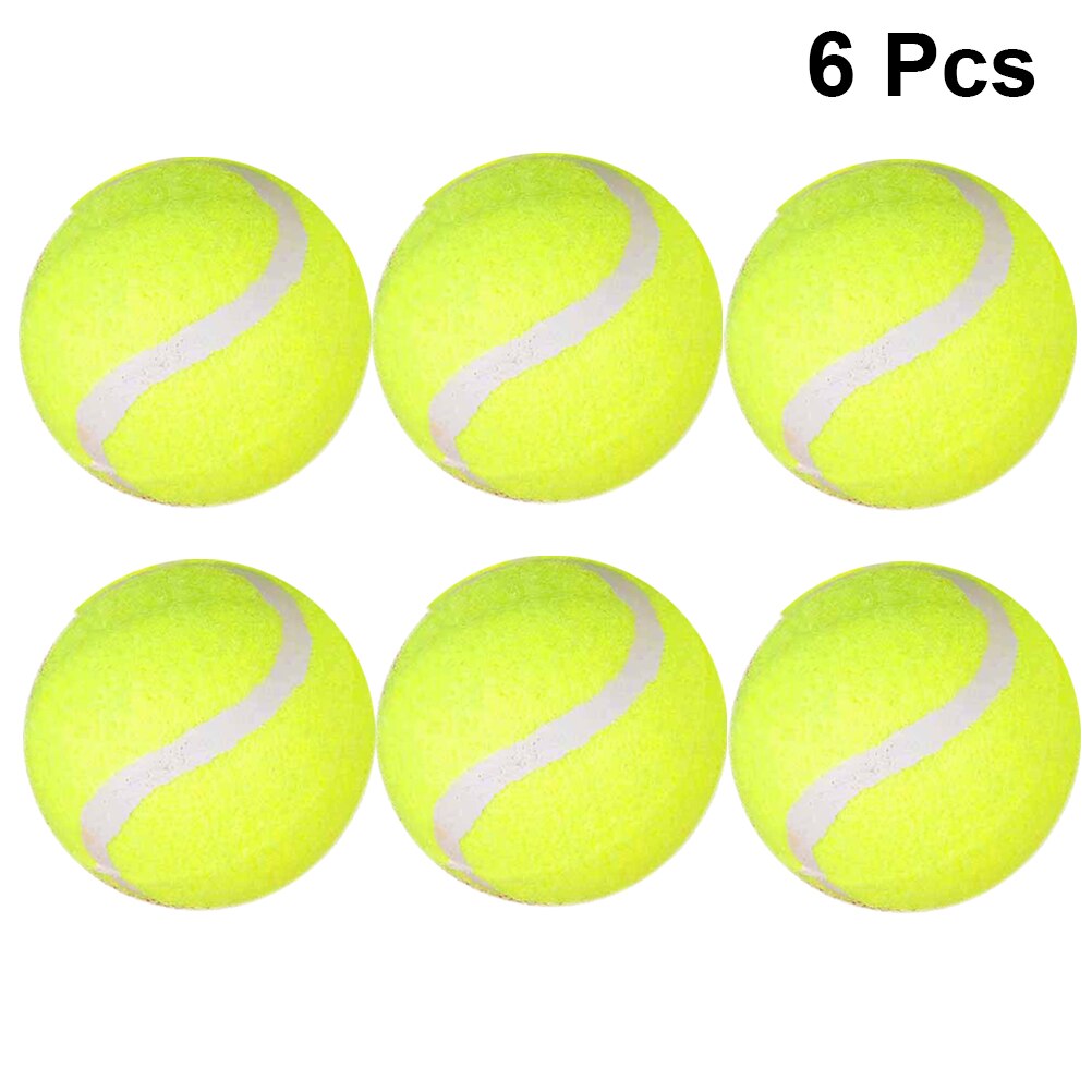 6Pcs Hoge Elasticiteit Tennis Ballen Praktijk Tennis Ballen Zware Tennis Ballen Voor Sport Training Oefening