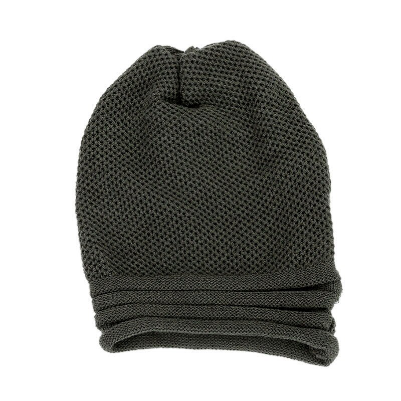Bonnet ample en laine tricoté pour homme et femme, bonnet , Baggy, H7JP, hiver